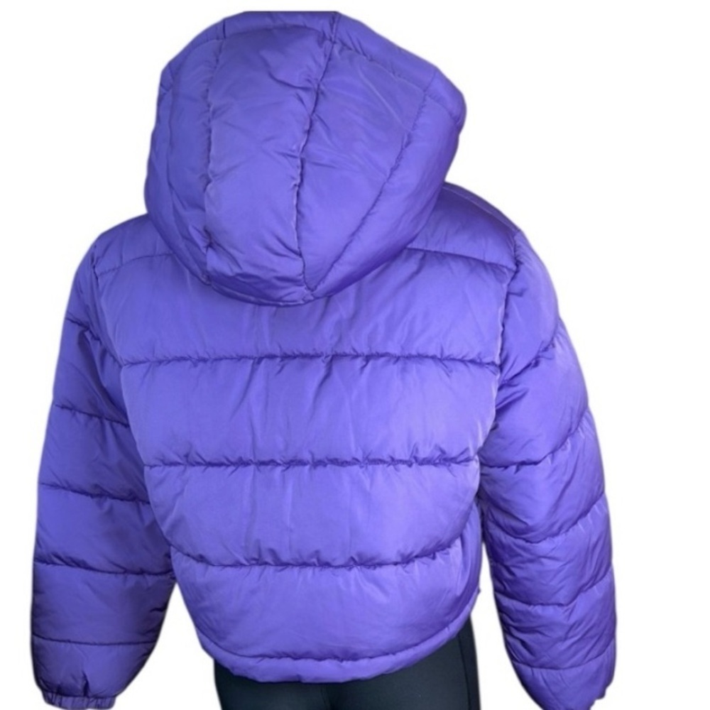 Forever 21 Women’s Winter Full Zip Fashion Puffer Jacket Size Large Purple - Picture 2 of 11